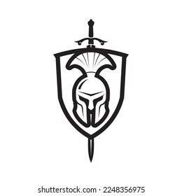 spartan and gladiator logo icon designs vector