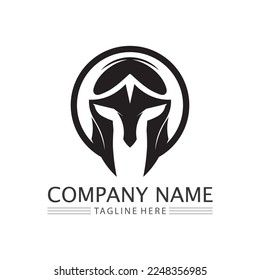 spartan and gladiator logo icon designs vector