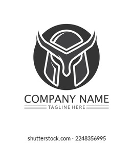 spartan and gladiator logo icon designs vector
