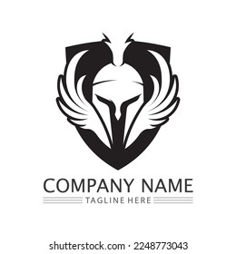 spartan and gladiator logo icon designs vector
