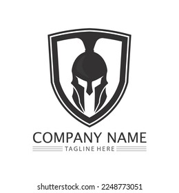 spartan and gladiator logo icon designs vector