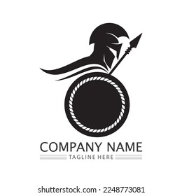 spartan and gladiator logo icon designs vector