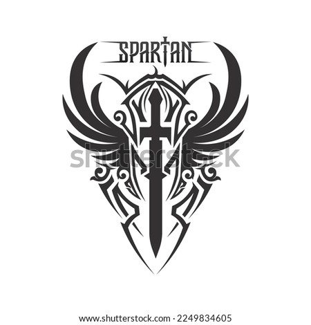 spartan and gladiator logo icon designs vector