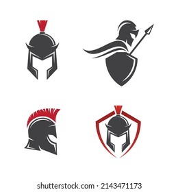 Spartan gladiator logo vector design