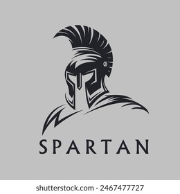 spartan or gladiator silhouette logo icon designs vector illustration