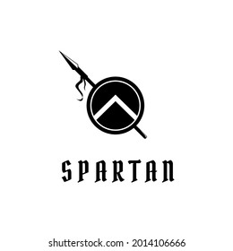 Spartan Greece Shield And Spear Logo