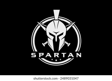 Spartan Gimnasio Y Fitness Logo Vector . Logotipo de Fitness . Inspiración en el diseño del logotipo de culturismo, Plantilla del logotipo deportivo con guerreros espartanos.