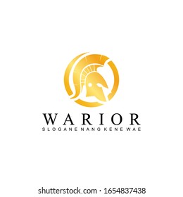 spartan head logo design vector