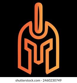 spartan head logo design vector