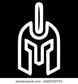 Vector de diseño de logotipo de cabeza espartana