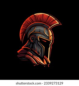 spartan head logo vector illustration 