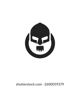 spartan head . spartan head silhouette fighting vector