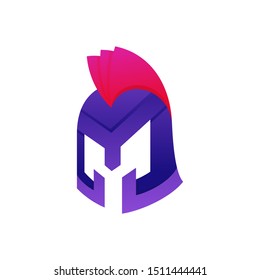 spartan head/helmet logo design vector template