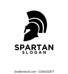 spartan helmet black logo icon designs vector illustration