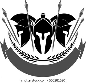 Spartan Helmet with Blank Label
