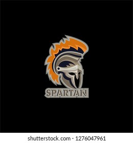 spartan helmet design logo