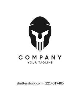 spartan helmet design on white background. vector illustration