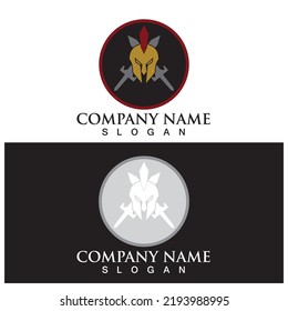 spartan helmet fighter icon vector illustration template design