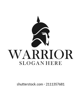 Spartan helmet gladiator logo icon design template. icon vector Illustration.