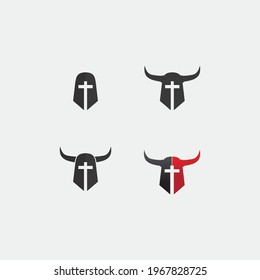 Spartan helmet, gladiator logo template vector icon design, head icon of warriors, soldier retro and vintage sport