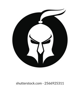 Spartan Helmet Graphic Illustration logo