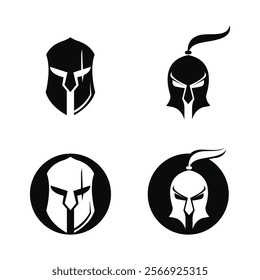 Spartan Helmet Graphic Illustration logo