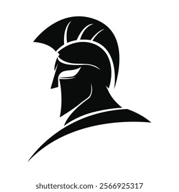 Spartan Helmet Graphic Illustration logo