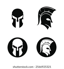 Spartan Helmet Graphic Illustration logo