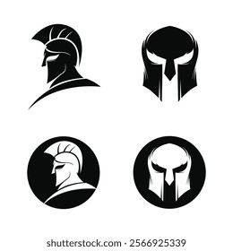 Spartan Helmet Graphic Illustration logo