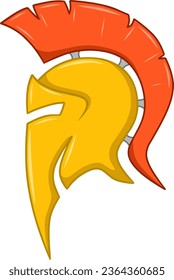 Spartan helmet greek isolated on white