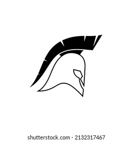 Spartan helmet icon design template vector isolated illustration