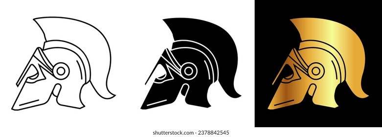 The Spartan helmet icon represents valor, strength, and the indomitable spirit of ancient warriors.