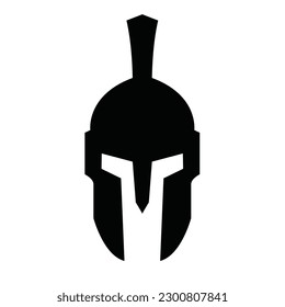 spartan helmet icon solid vector