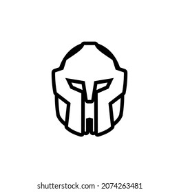 spartan helmet icon vector illustration logo template for many purpose. Isolated on white background.