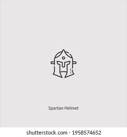 Spartan helmet icon vector isolated on white background