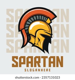 Spartan Helmet Illustration: Logo, Mascot, Art, Vector for Sports and E-Sports, Roman,Greek Mascot
