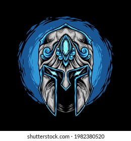 The Spartan Helmet illustration for your merchandise or business