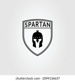 spartan helmet and knight mask logo vector illustration design
