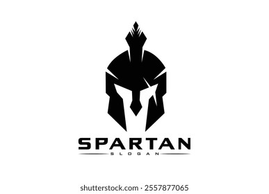 Spartan helmet logo with claw mark and distressed effect. Warrior logo spartan helmet.