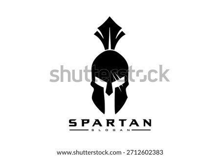 Spartan helmet logo with claw mark and distressed effect. Warrior logo spartan helmet