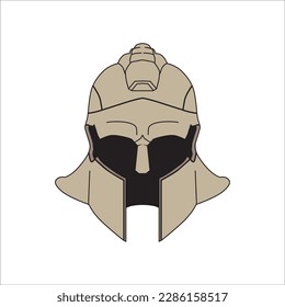 

spartan helmet logo color vector