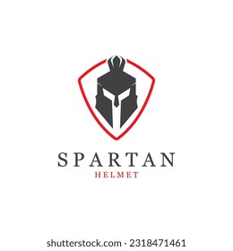 Spartan Helmet Logo Creative Design with Simple Vector Illustration.