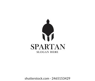 Spartan Helmet Logo Creative Design with Simple Vector Illustration.