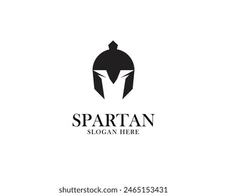 Spartan Helmet Logo Creative Design with Simple Vector Illustration.