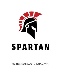 Spartanische Helm-Logo-Design-Idee