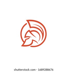 Spartan Helmet Logo Design Icon Branding