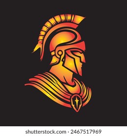 Spartan Helmet Logo Design Symbolizing Strength, Courage, and Leadership