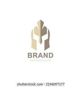 Spartan Helmet Logo Design Template Inspiration Pro Vector
