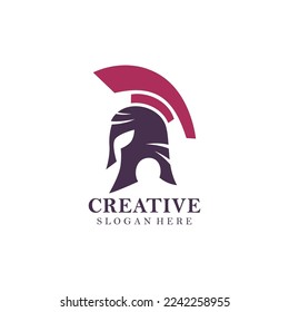 Spartan Helmet Logo Design Template Inspiration Pro Vector