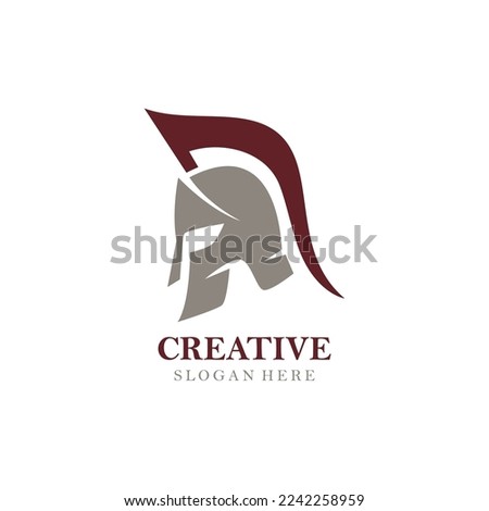 Spartan Helmet Logo Design Template Inspiration Pro Vector